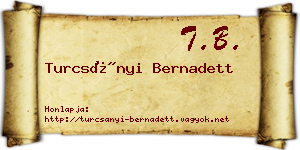 Turcsányi Bernadett névjegykártya