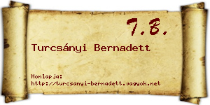 Turcsányi Bernadett névjegykártya